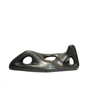Noemi Schindler Signed Bronze Modernist Abstact Figural Sculpture Laying Subject #2 Israel Mid Century Modern MCM Hebrew