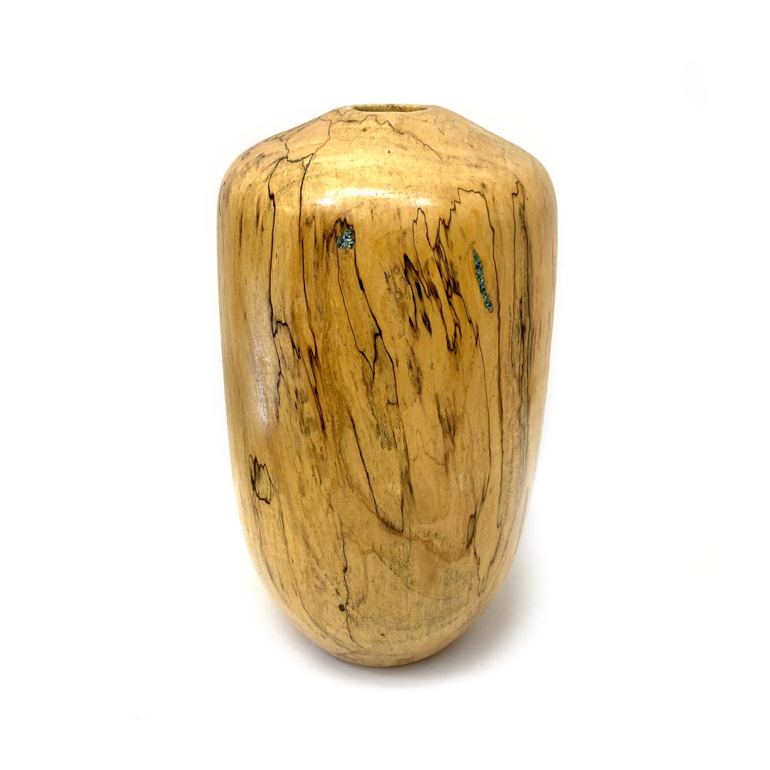 Timber Buck Maple Bryan Richardson Signed Hand Turned Spalted Maple Wooden Vessel Studio ...