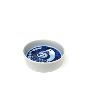 Bjørn Wiinblad Rosenthal Studio Linie 4&quot; Bowl Bird Motif Cobalt Blue White Porcelain China Germany 1960s 60s Studio Line Danish Denmark