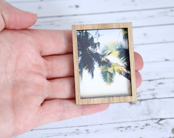 Miniature dollhouse framed artwork palm print