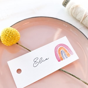NAMENSSCHILD | Hochzeit,Taufe,Namenskarte,Gastgeschenk,Platzkarte,Anhänger,Sitzordnung,Geburtstag,Gettogether,Feier,Party,Druck,Regenbogen