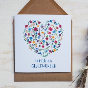 Glückwunschkarte Geburtstag| happybirthday,Geburtstag,Karte,Dank,Glückwunsch,Handlettering,Blumen,Aquarell,handgemacht,Grußkarte,Druck