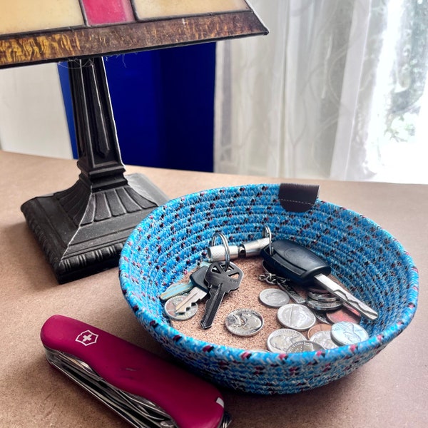 Paracord Basket Office Keys Holder For Desk Hold Loose Change Gift For Him Key Holder Gift Basket For Man Who Has Everything Rope Bowl