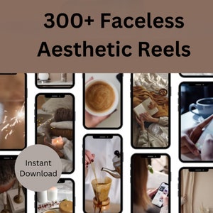 300+ Faceless Aesthetic Stock Videos Bundle for Instagram Reels PLR / MRR Resell Rights