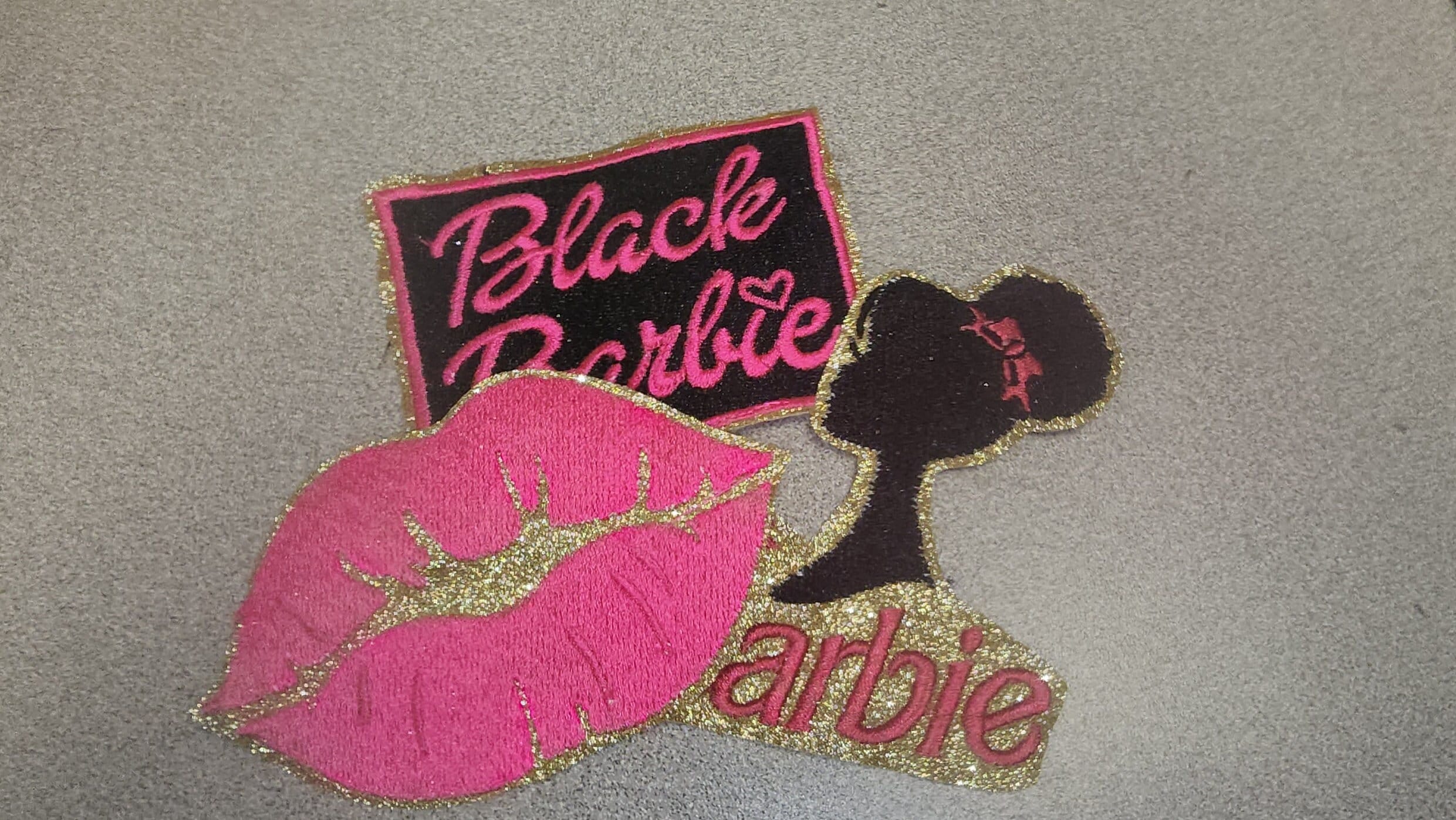Barbie © Girl With Glasses Iron on Patches Adhesive Emblem, Size 8