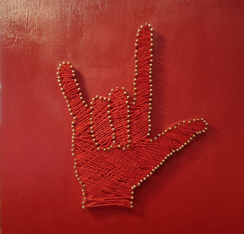 ASL String Art Sign Language Art Etsy