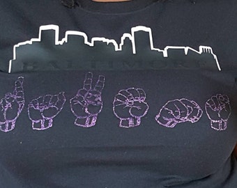 ASL Sports Themed Tshirt Deaf Clothing American Sign Language