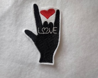 ASL Iron On Patch Gebarentaal Aangepast