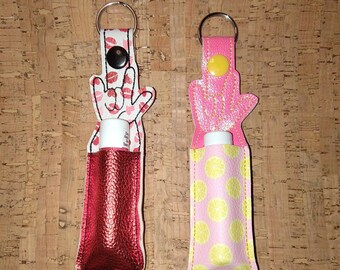 Lippenbalsem houder sleutelhanger aangepaste Valentijnsdag cadeau