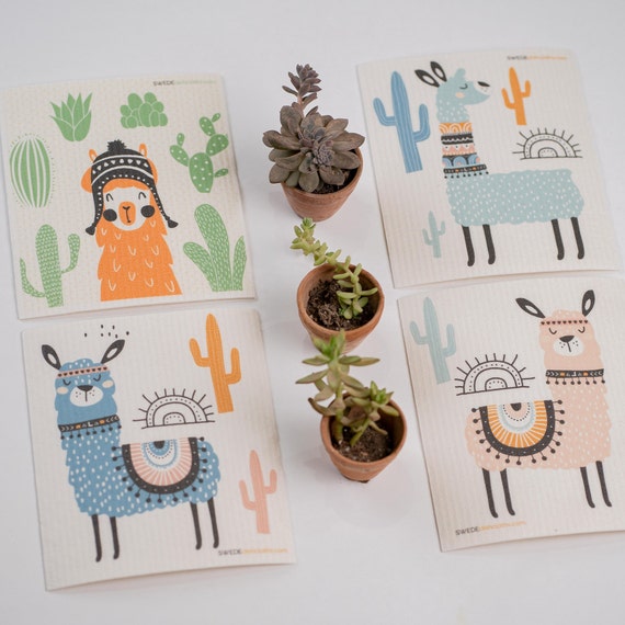 SWEDEdishcloths - Mixed Winter Animals Set Of 3 Cellulose Sponge Towels