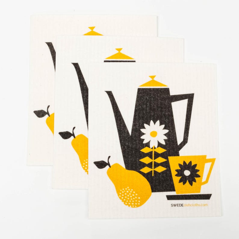 Retro Coffee Swedish Dishcloths