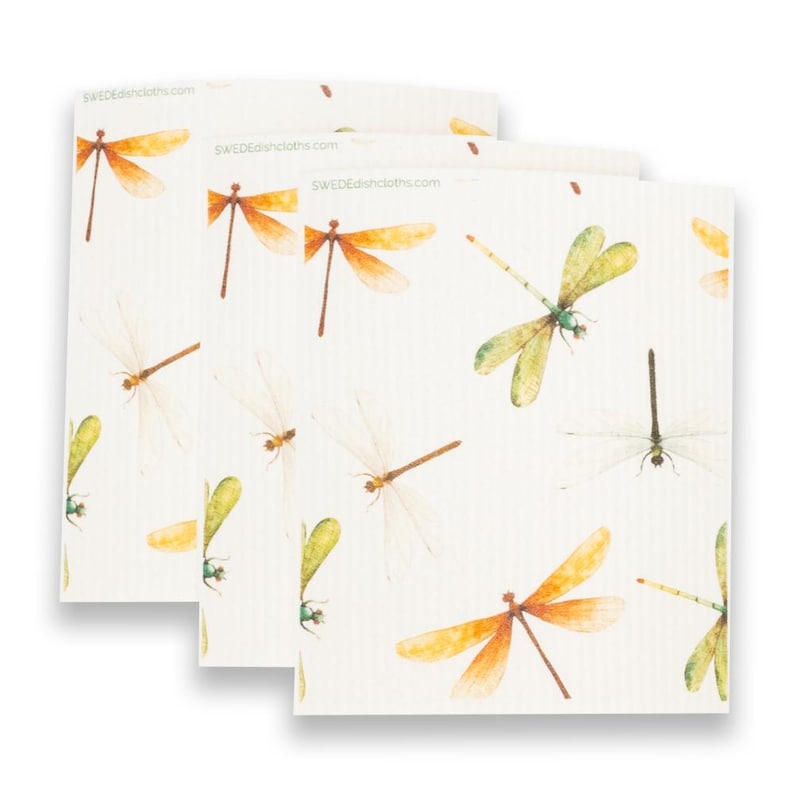SWEDEdishcloths - Swedish Dishcloth Dragonfly Collage