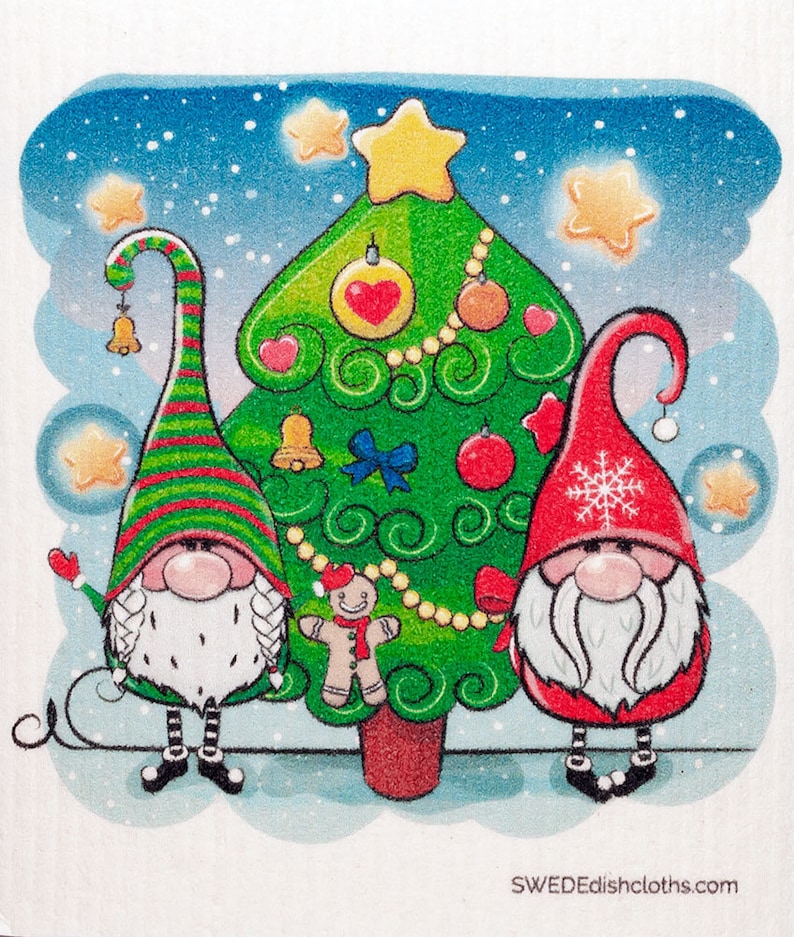 Christmas Gnomes Swedish Dishcloths - Thumbnail 5