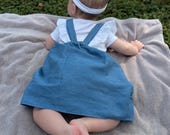 Baby denim pinafore dress  : 0-9 months