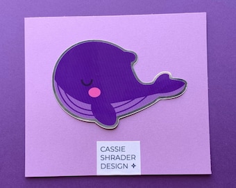 BTS Whale (Kore) Mirror Sticker 2x3 in | Kpop Fan Gift | BTS ARMY Gift
