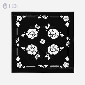Suga | Agust D Lotus Flower Bandana inspired by tour guitar pick - One-sided Print | BTS ARMY Gift | Kpop fan Gift