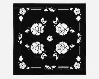 Suga | Agust D Lotus Flower Bandana inspired by tour guitar pick - One-sided Print | BTS ARMY Gift | Kpop fan Gift