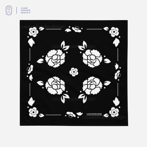 Suga | Agust D Lotus Flower Bandana inspired by tour guitar pick | BTS ARMY Gift | Kpop fan Gift