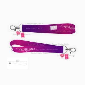 Cordón de muñeca con luz I-DLE Neverland con dijes acrílicos y revestimiento frontal de epoxi. Fanático del K-pop. Regalo de Neverland.