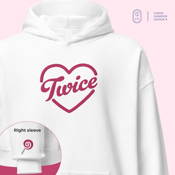 Twice Embroidered Pullover Unisex Hoodie | Sizes S-5XL | Once Fan