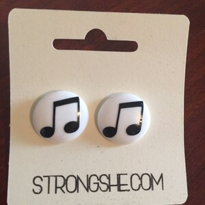 Music Note Disk Earring