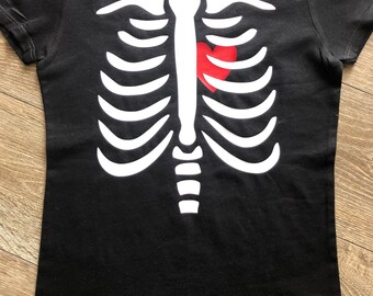 Skeleton Rib Cage Bones  Kids T-Shirt for Sale by ArtVixen