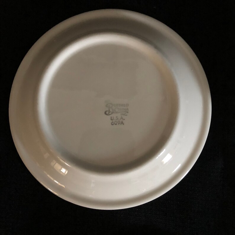 Four Vintage Buffalo China 6 Plates Restaurant Ware Pie Etsy