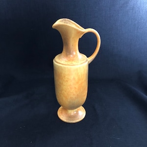 Haeger USA Pottery Pitcher - Vintage Pottery Pitcher - Gold Colored Pitcher with Haeger Stamp - Tall Pitcher Vase