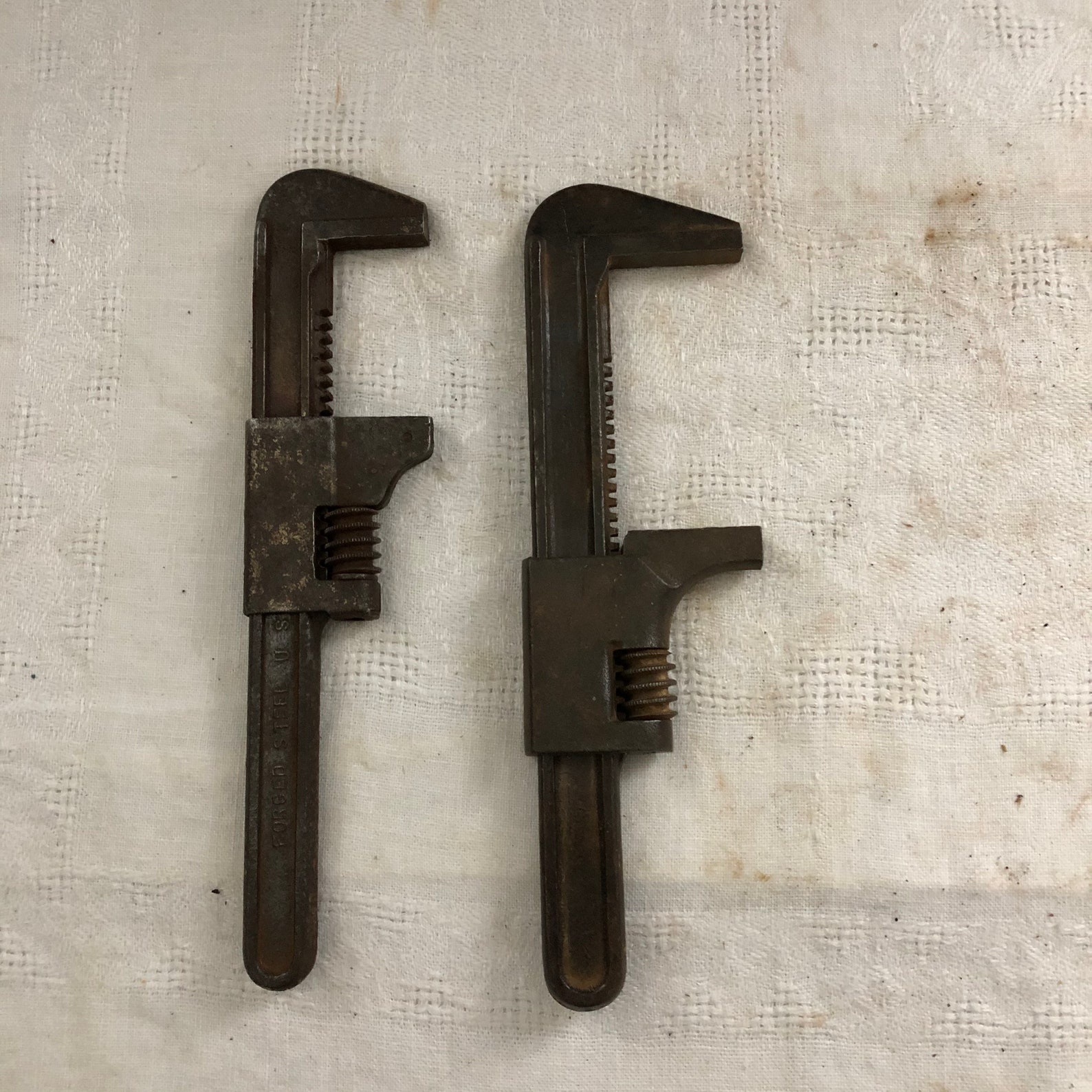 Pair Antique Adjustable Wrenches Antique Iron Wrenches Etsy