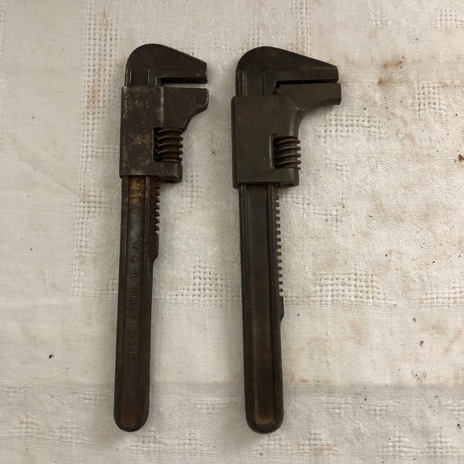 Pair Antique Adjustable Wrenches Antique Iron Wrenches Etsy