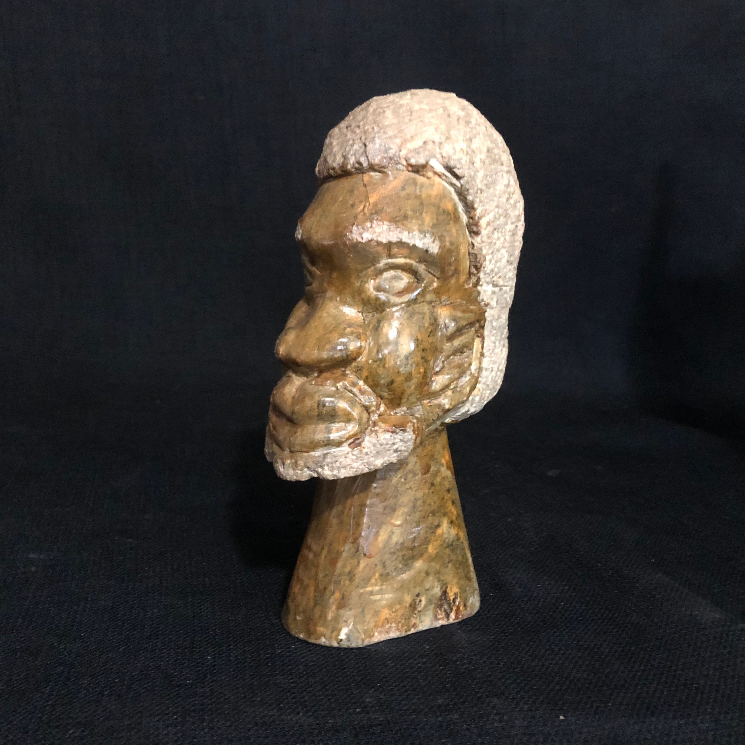 African Carved Bust 