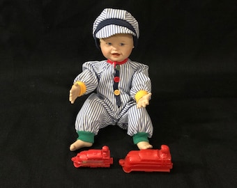 1996 McDonald’s Express Doll - Aashton Drake Porcelain McDonalds Memories Doll - Train Conductor DOll