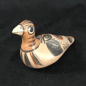 Vintage Tonala Mexican Folk Art Dove - Ceramic Art Dove - Hand Painted Mexican Art