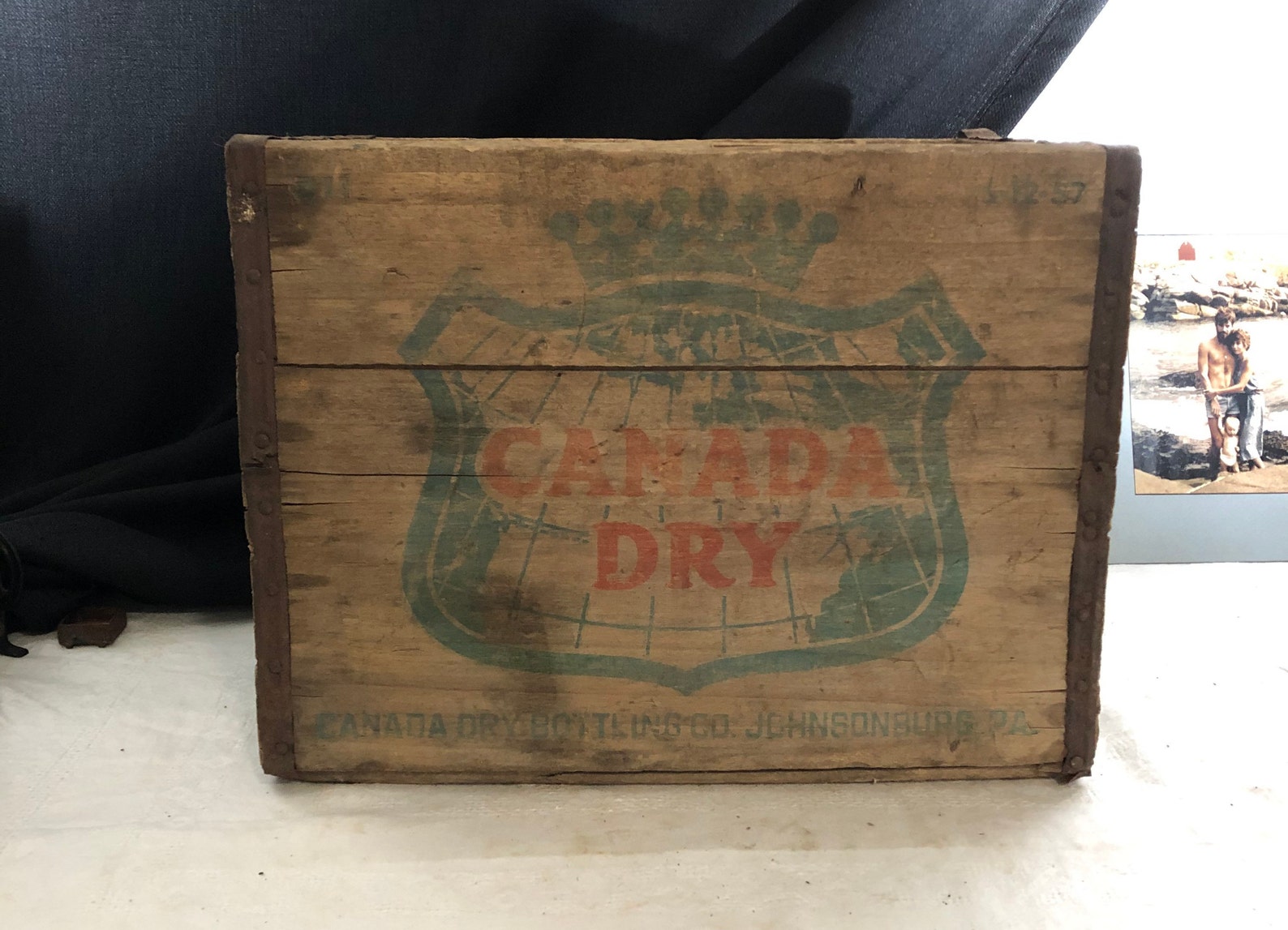 Vintage Canada Dry Wooden Crate Antique Advertising Bottle Etsy