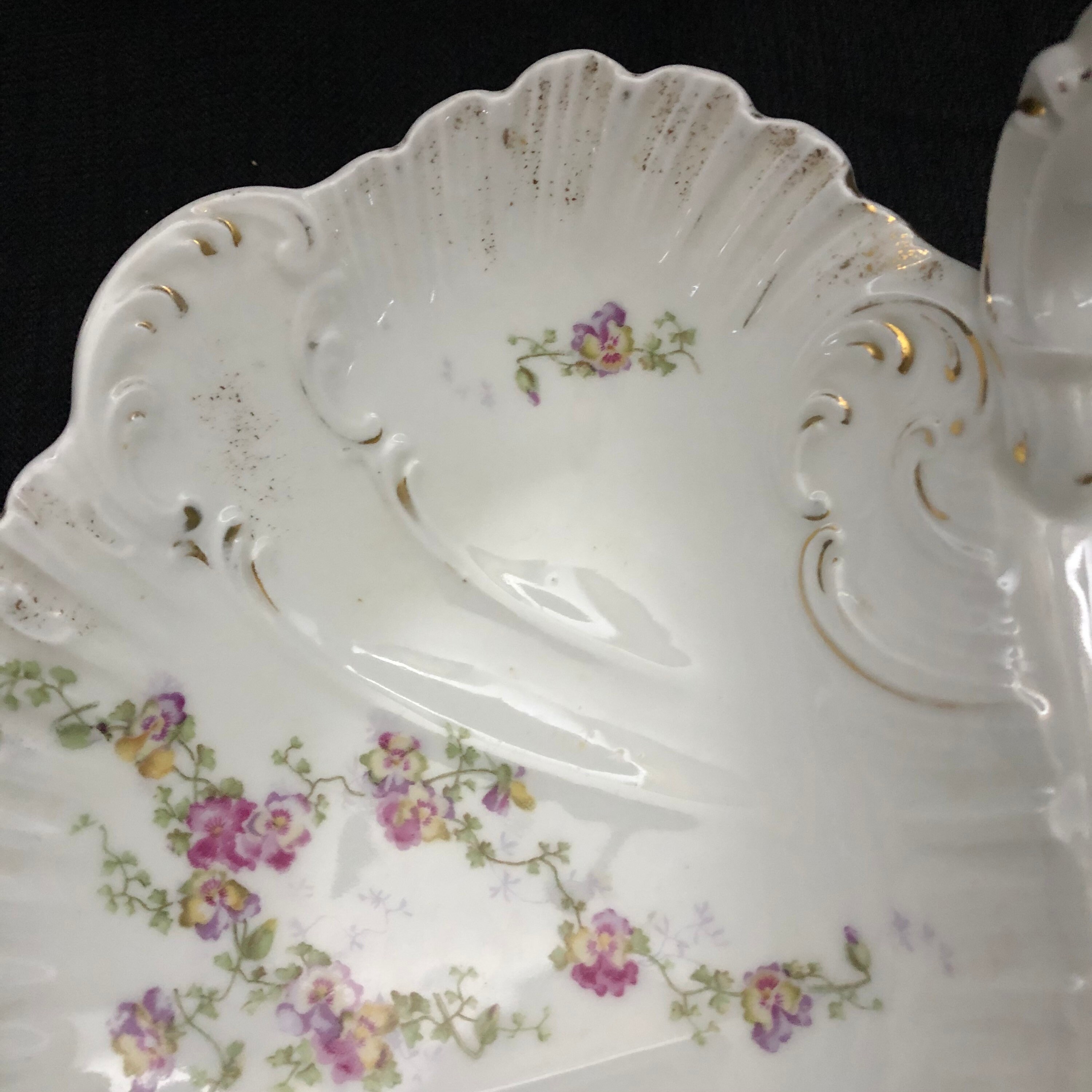 Antique KPM Porcelain Divided Dish w/Handle Early 1900s Etsy