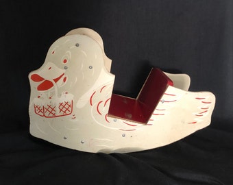 Vintage Rocking Toy Duck - 1940's Childs Seat Rocker Toy - Duck Rocker - Wooden Rocking Toy Duck