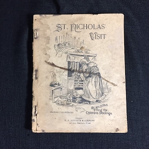 Antique &quot;St Nicholas Visit&quot; - by M. A. Donohue - Circa 1890s
