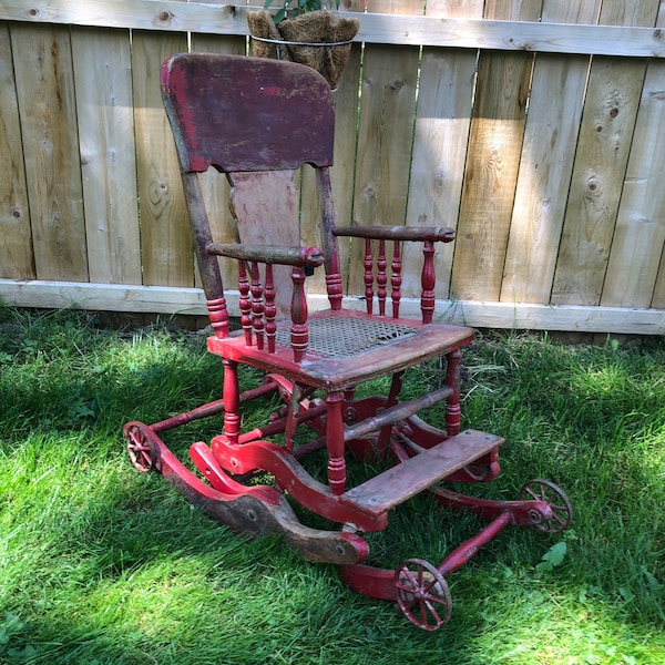 Antique Childs Rocking Chair Etsy
