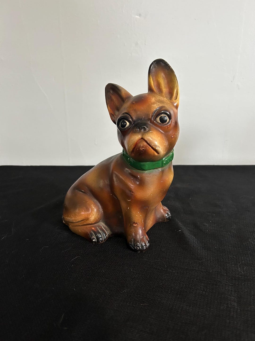 Vintage Chalkware Bulldog - French Bulldog Chalkware Figurine - 10