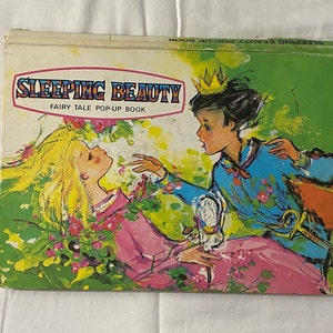 Vintage Sleeping Beauty Pop Up Book - 1960's Fairy Tale Pop Up Book - Printed Columbia South America