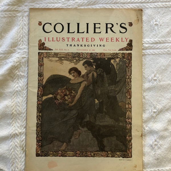 1902 Collier’s Illustrated Weekly - Thanksgiving 1902 Colliers Magazine