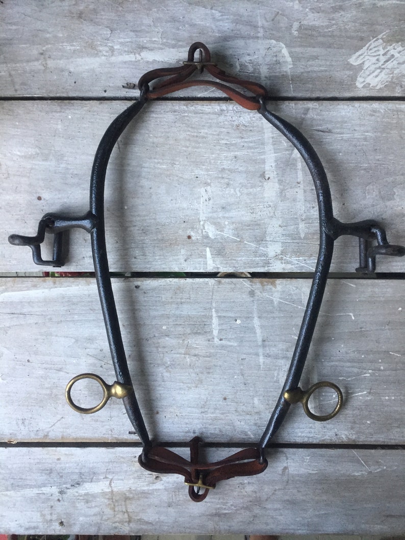 Leather Harness Cast Iron Mule Harness Brass Hames Harness Antique Cast Iron Horse Harness Horse Hitch