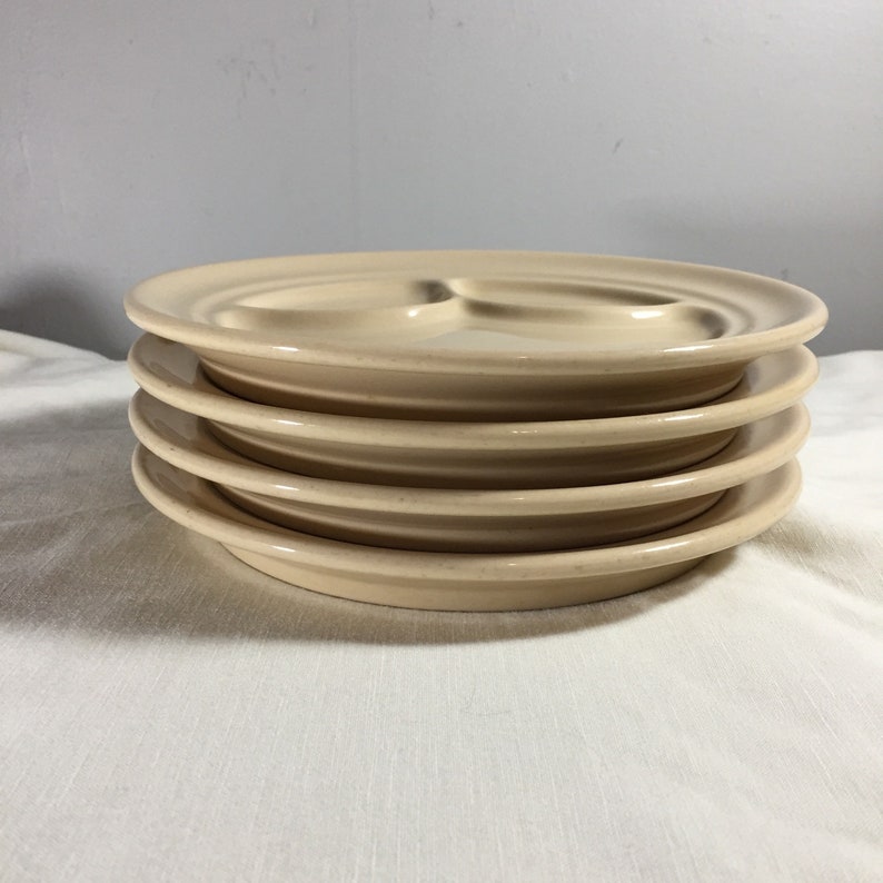 Buffalo China Restaurant Ware Section Plates FOUR Retro Etsy