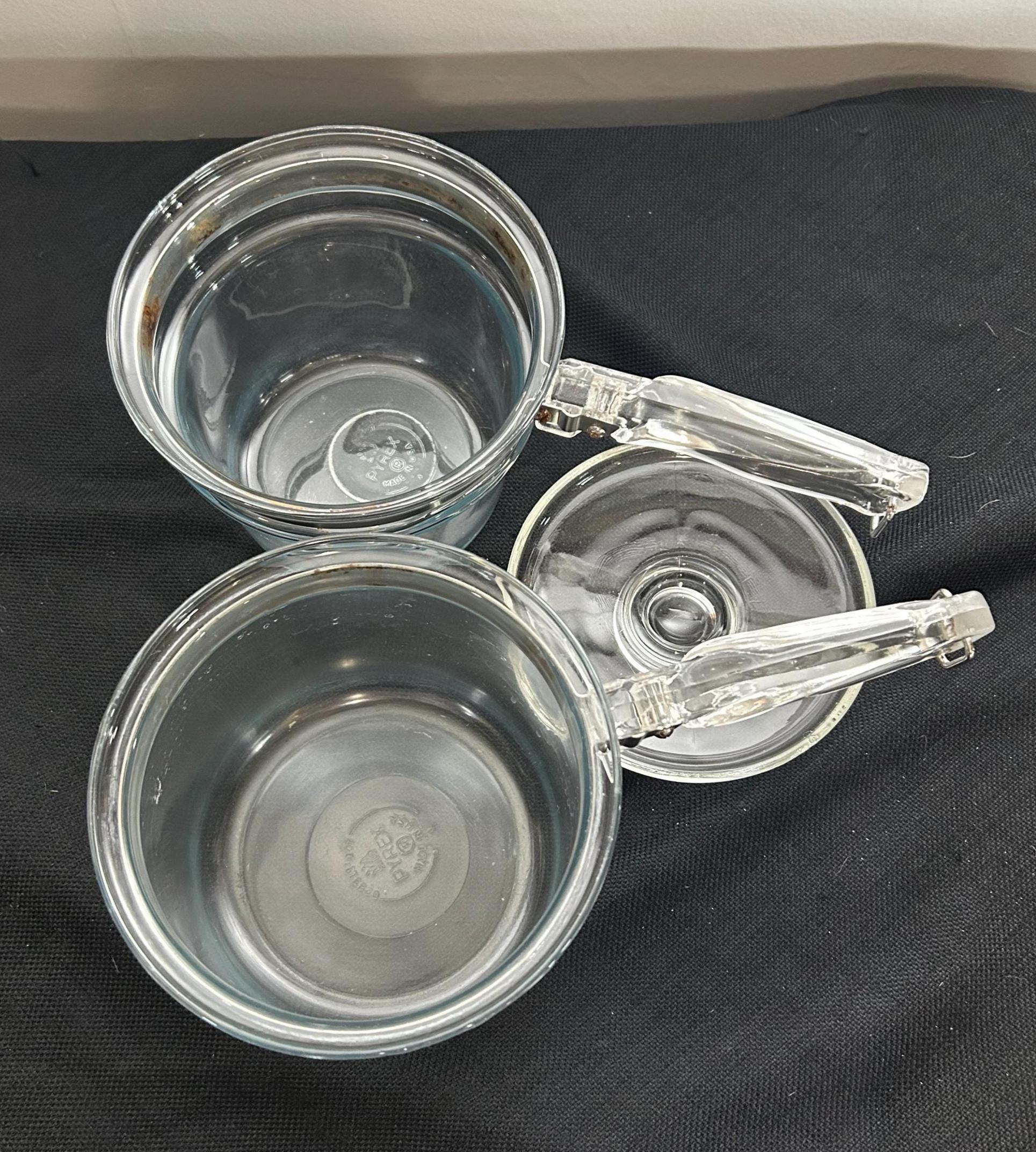 Vintage Pyrex Flameware Double Boiler - 2 Quart Glass Double