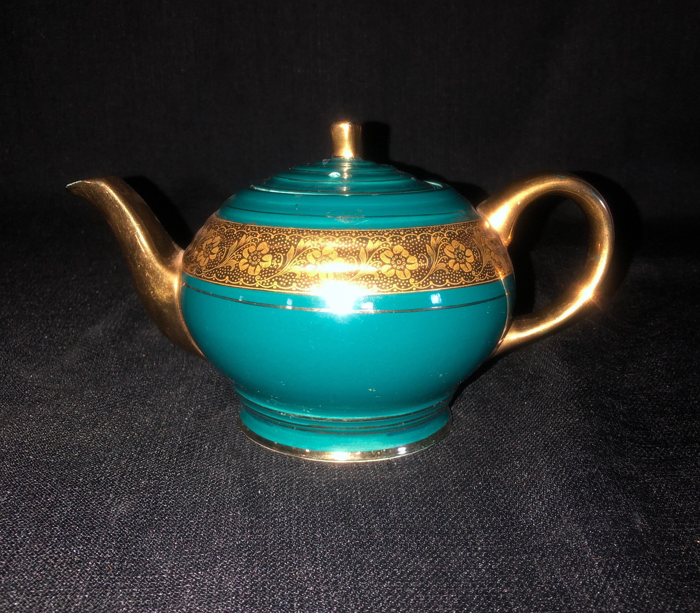 Antique Sadler Teapot Green and Gold Sadler Teapot English Etsy