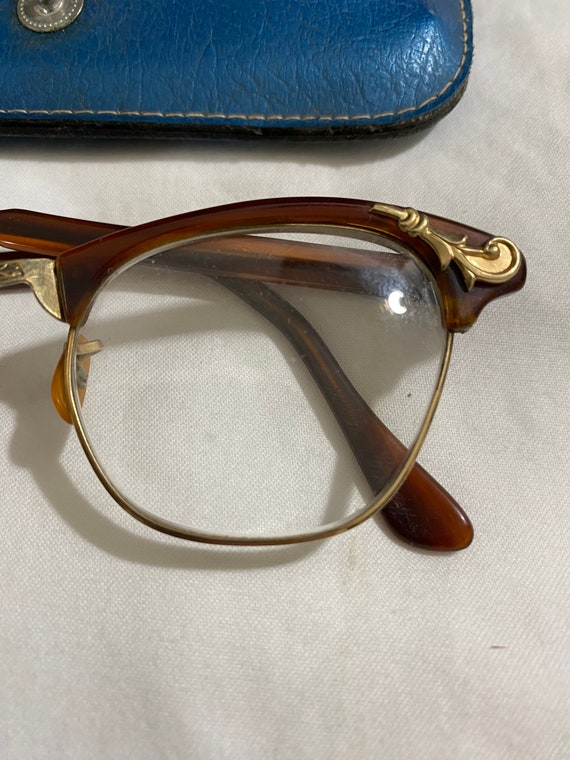 Vintage Ladies Eye Glasses w/Case - 1940s-1950s E… - image 4