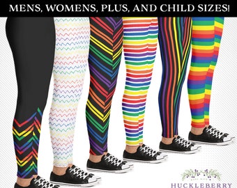 Rainbow Leggings St. Patrick's Day / PRIDE / LGBTQ - Mens, Womens, Child and Plus Size Leggings!