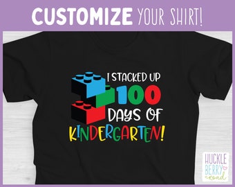 Building Blocks - I Stacked Up 100 days of school Shirt