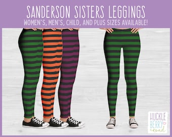 Sanderson Sisters Costume Leggings for Halloween - Mens, Womens, Child and Plus Sizes!