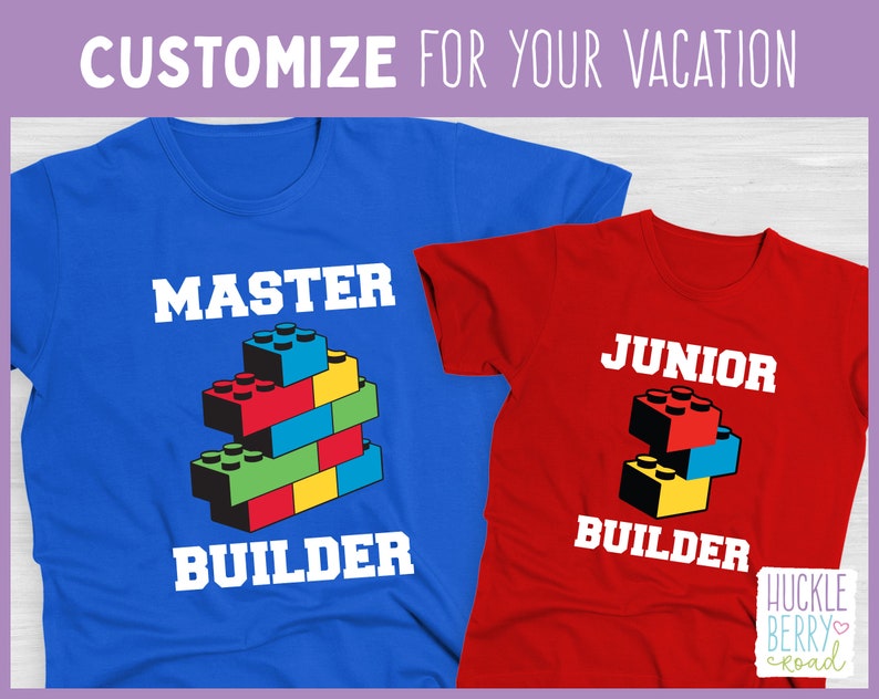 Demo Expert OR Master Builder OR Clean Up Crew Building Blocks Birthday Shirt / Child or Toddler Tee Shirt Sizes Available image 2